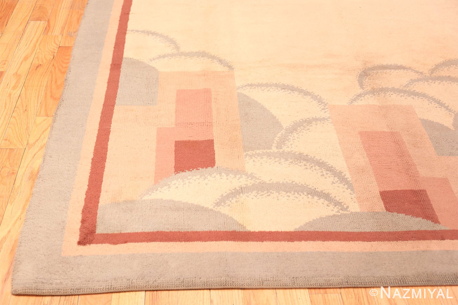 Corner Vintage French deco rug 47638 by Nazmiyal