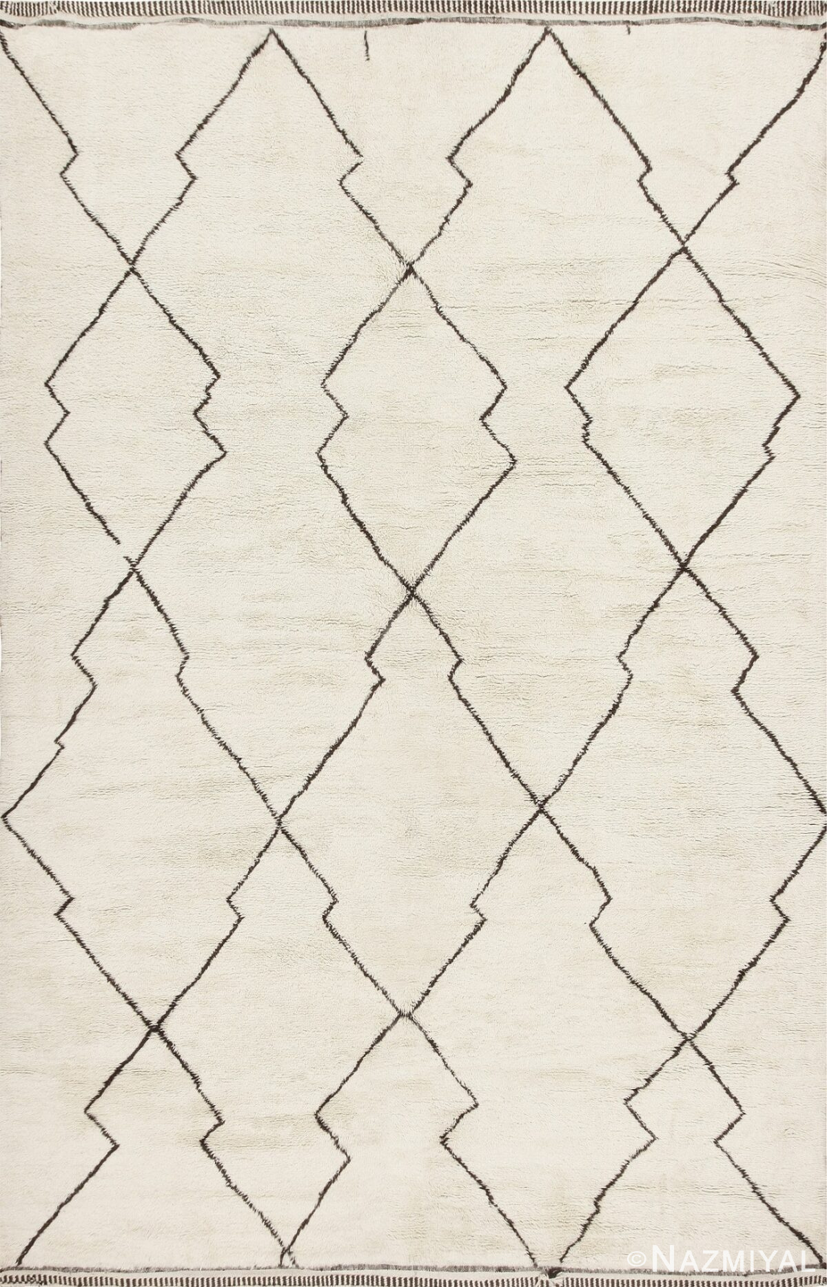 Large Contemporary Moroccan Beni Ourain Rug 47920 Detail/Large View