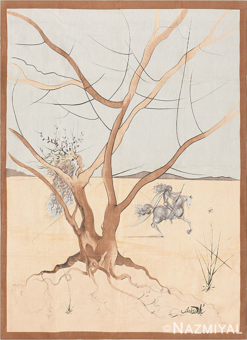 Vintage French Salvador Dali Tapestry Rug 47785 Detail/Large View
