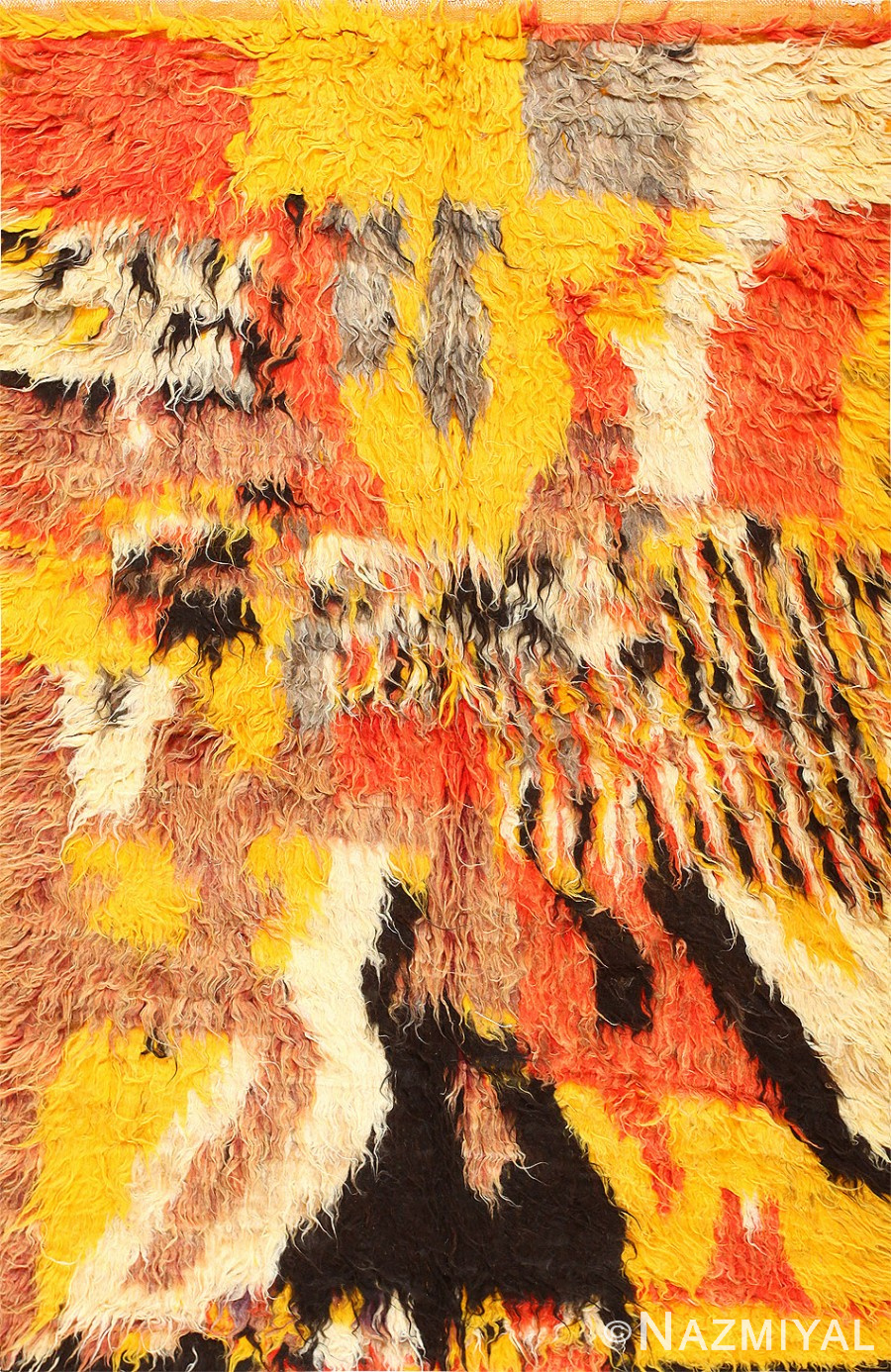 Vintage Moroccan Shag Rug 47912 Detail/Large View