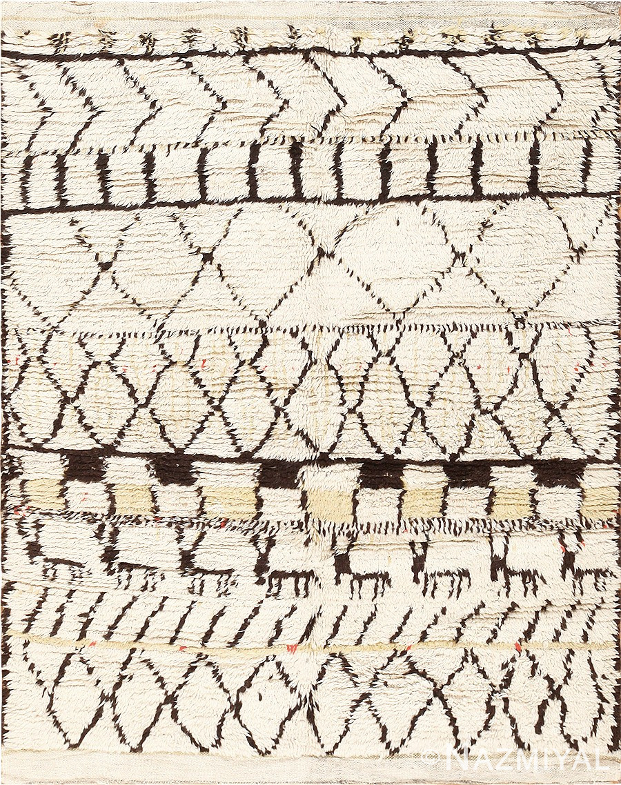 Vintage Square Size Moroccan Rug 47955 Detail/Large View