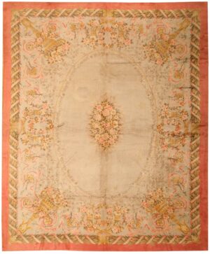 Antique Savonnerie Spanish Carpet 3253 Nazmiyal