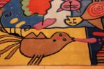 Border Vintage Scandinavian Dutch rug 48016 designed by Corneille from Nazmiyal collection