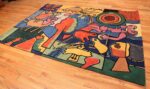 Full Vintage Scandinavian Dutch rug 48016 designed by Corneille from Nazmiyal collection
