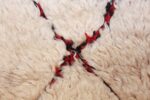 ivory background vintage moroccan berber rug 47901 cross Nazmiyal