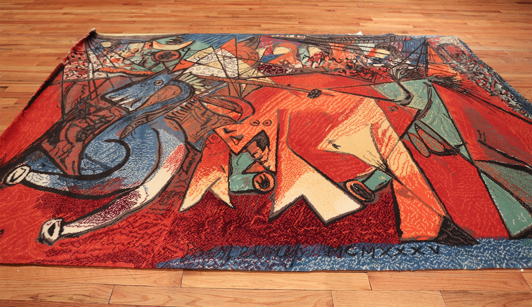 Pablo Picasso Run Of The Bulls Rug 47991 Nazmiyal Antique Rugs