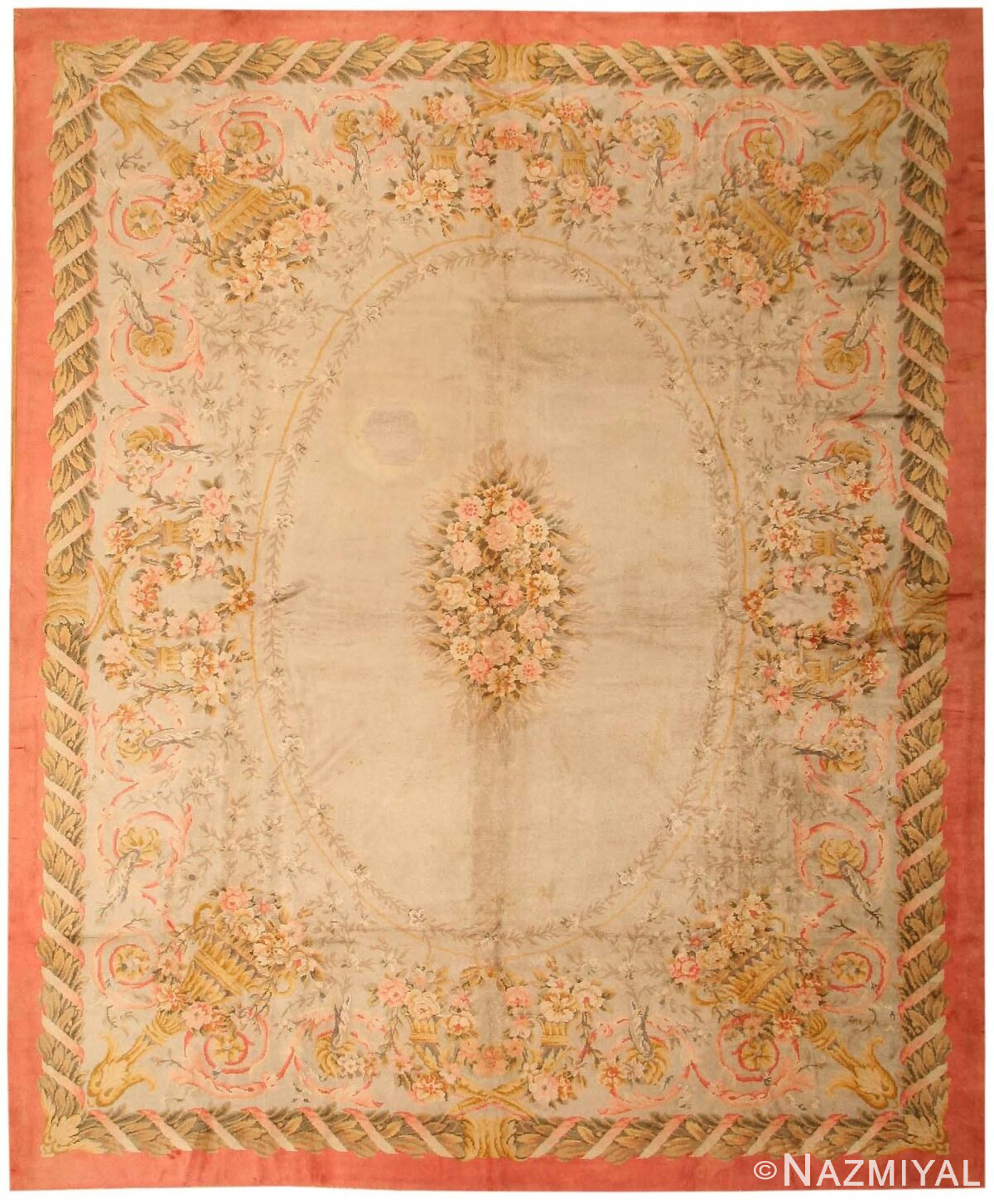 Antique Savonnerie Spanish Carpet 3253 Nazmiyal