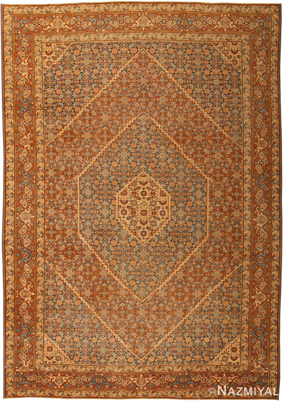 Antique Tabriz Persian Rug 42929 Detail/Large View