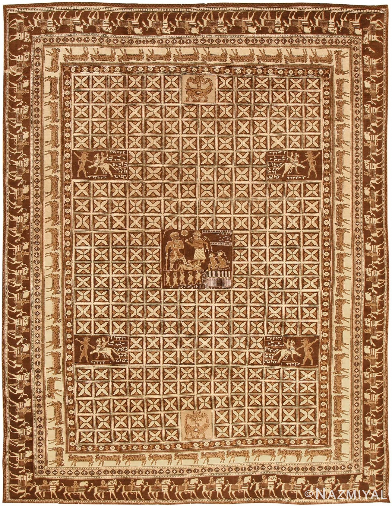 Antique Tabriz Persian Rug 43349 Detail/Large View