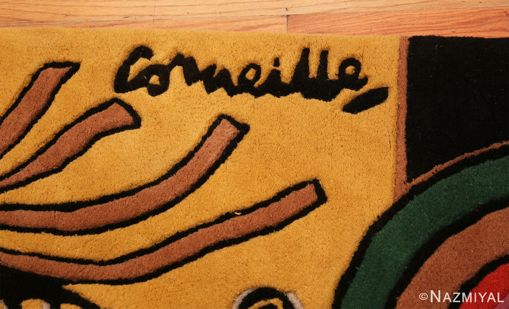 Signature Vintage Scandinavian Dutch rug 48016 designed by Corneille from Nazmiyal collection