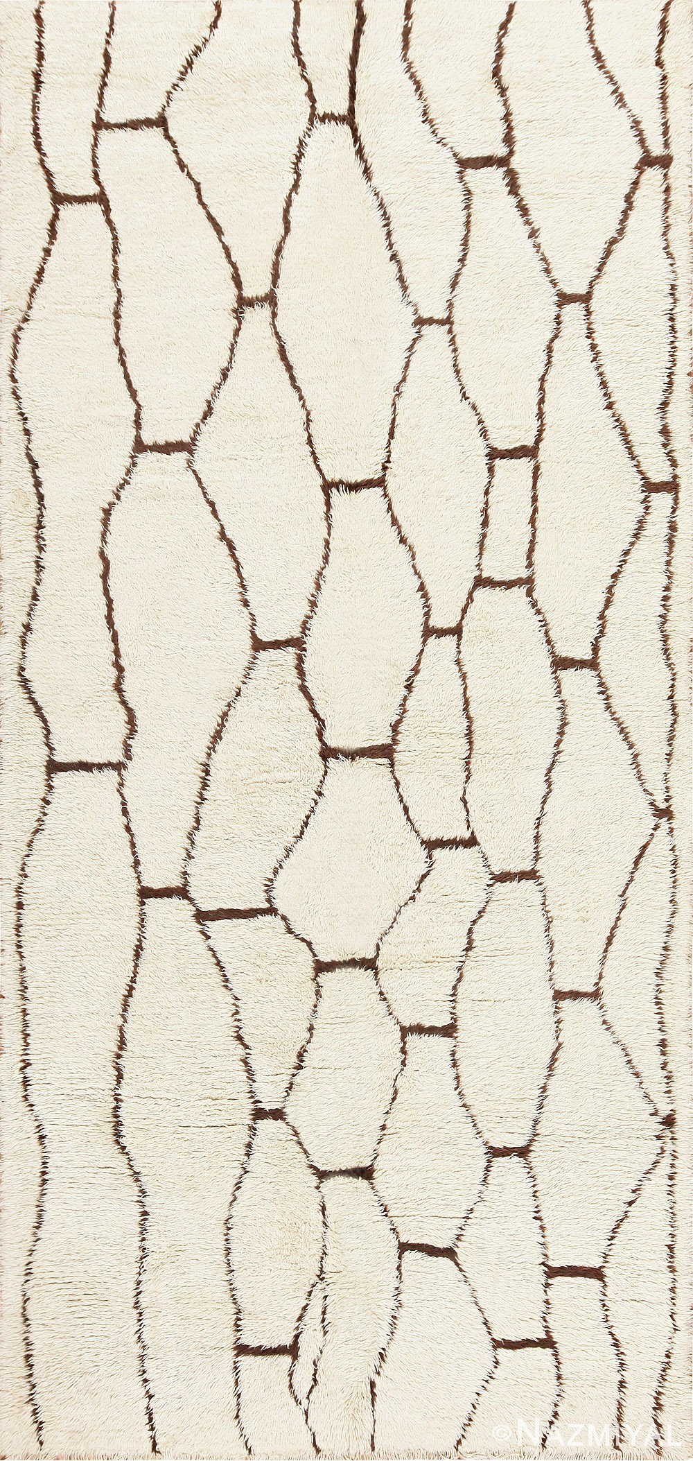 Vintage Beni Ourain Moroccan Rug 47903 Detail/Large View