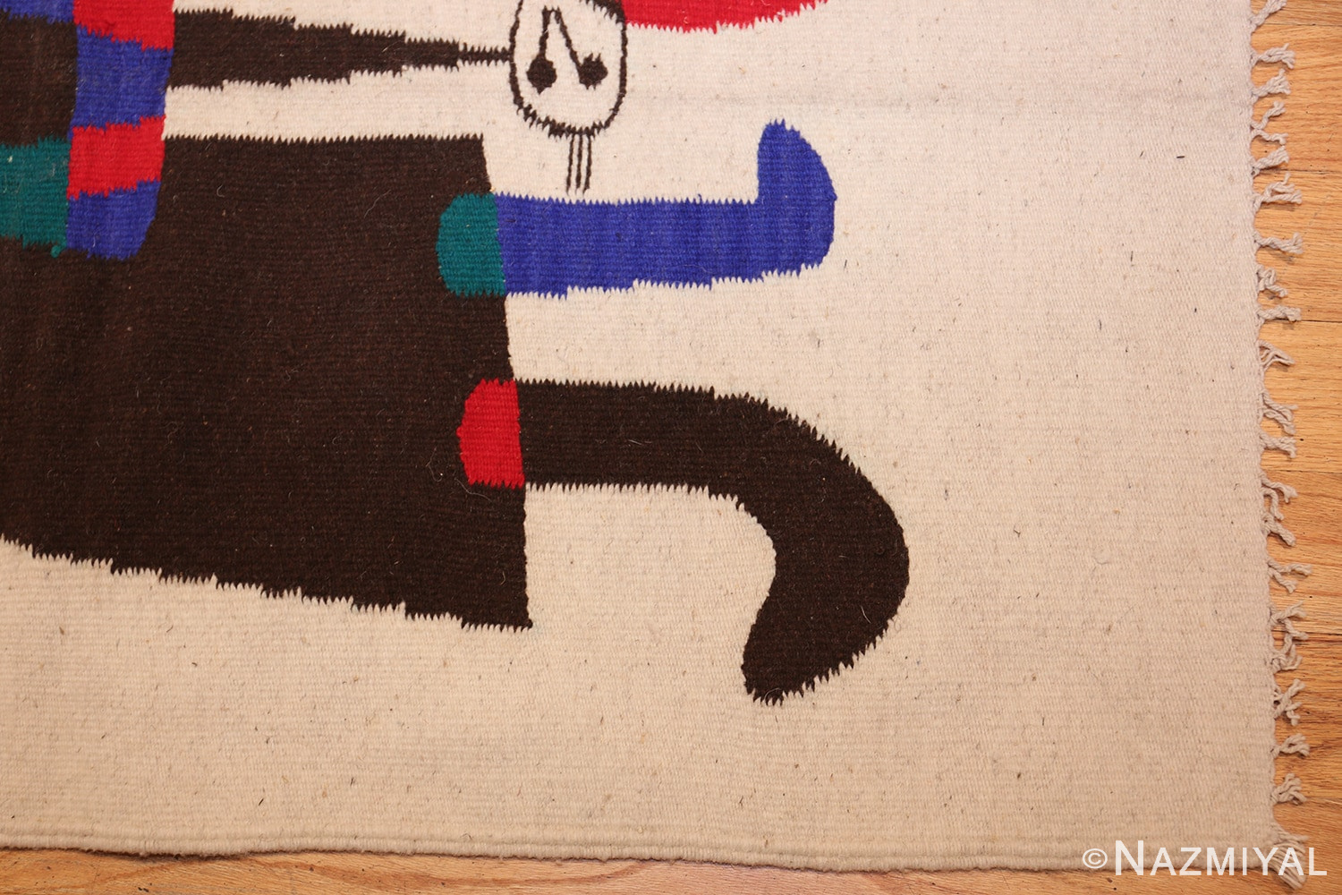 vintage inspired joan miro tapestry rug 47988 corner1 Nazmiyal