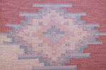 Mid Century Vintage Swedish Flat Woven Kilim Rug 48052 Middle Design Nazmiyal