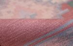 Mid Century Vintage Swedish Flat Woven Kilim Rug 48052 Pink Pile Nazmiyal