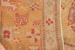 Tribal and Primitive Decorative Antique Turkish Oushak Rug 47260 Knots Woven Nazmiyal