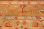 Tribal and Primitive Decorative Antique Turkish Oushak Rug 47260 Lower Design Nazmiyal