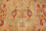 Tribal and Primitive Decorative Antique Turkish Oushak Rug 47260 Middle Top Down Nazmiyal