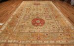 Tribal and Primitive Decorative Antique Turkish Oushak Rug 47260 Whole Design Nazmiyal