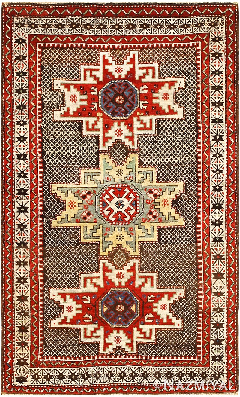 Antique Caucasian Kuba Rug 48029 Detail/Large View