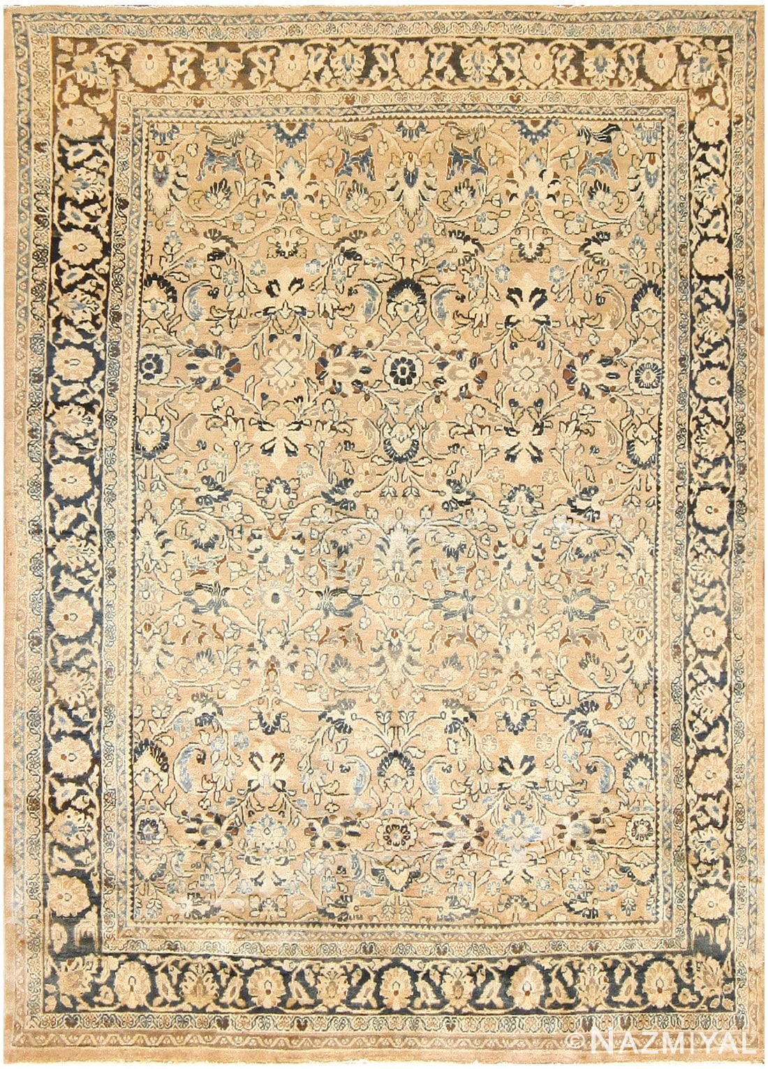 Antique Persian Mahal Rug 45470 Detail/Large View