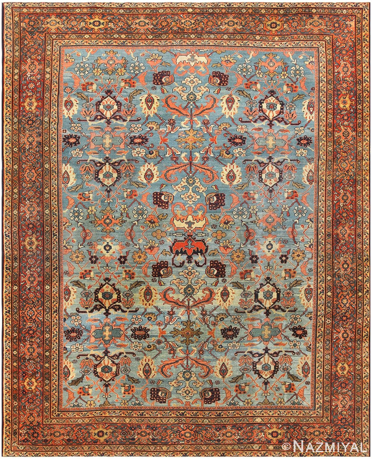 Antique Persian Sultanabad Rug 47973 Detail/Large View