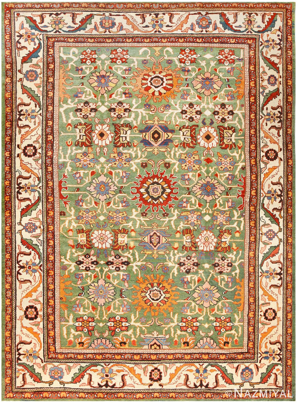 Antique Persian Sultanabad Rug 48084 Detail/Large View
