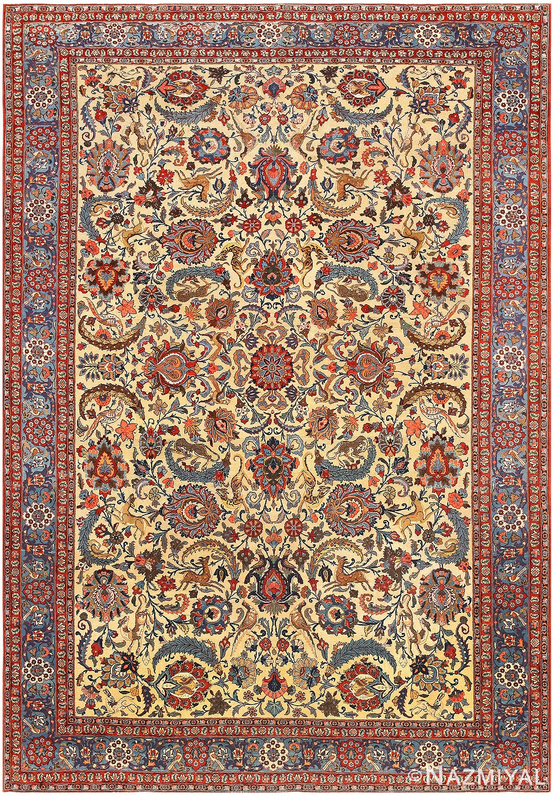 Antique Tehran Rug 47999 Detail/Large View