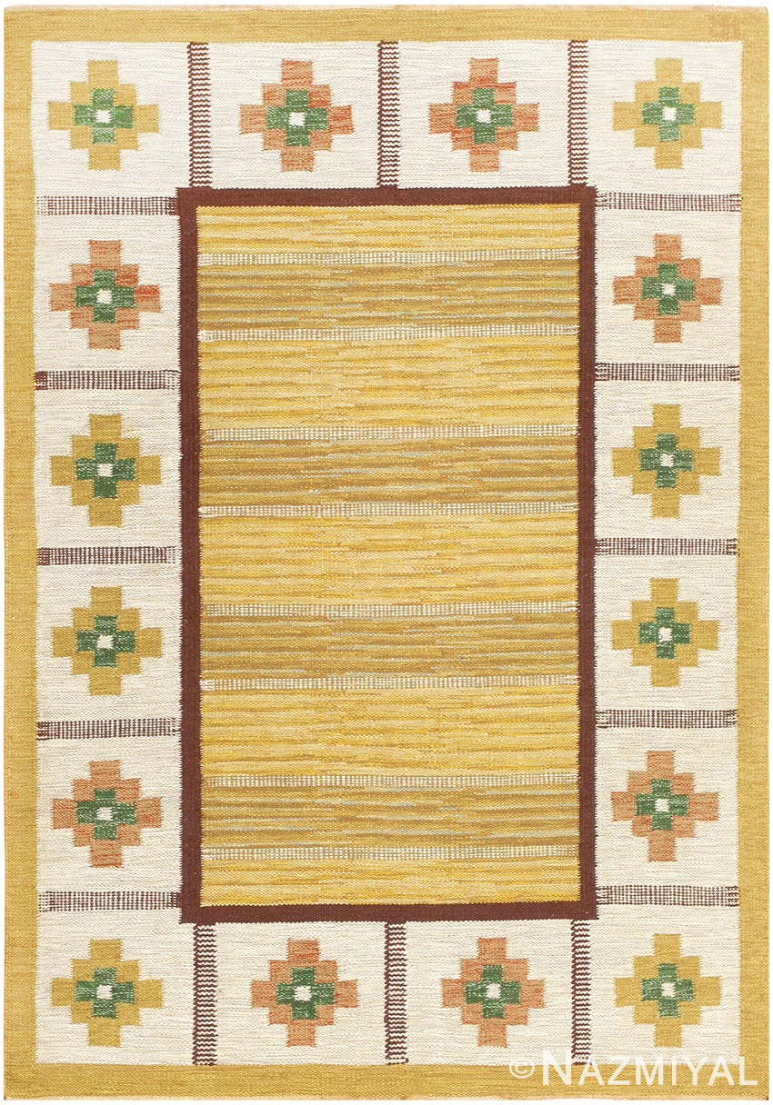 Vintage Swedish Kilim Rug by Ida Rydelius 48046 Nazmiyal
