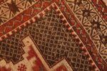 Weave detail small tribal antique Caucasian Kuba rug 48029 by Nazmiyal