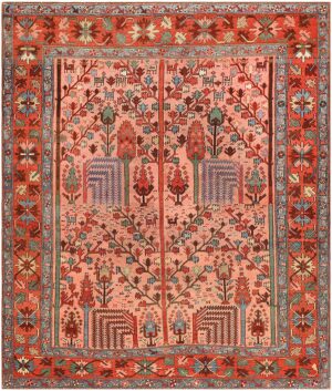 Antique Persian Bakshaish Carpet 47478 Nazmiyal Antique Rugs