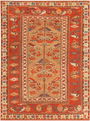 Antique Turkish Melas Rug 47481 Detail/Large View
