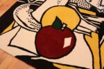 Apple detail vintage Roy Lichtenstein Pop Art tapestry rug 48095 by Nazmiyal