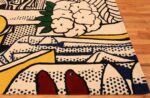 Corner vintage Roy Lichtenstein Pop Art tapestry rug 48095 by Nazmiyal
