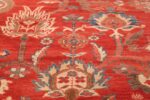 Large Oversized Red Antique Persian Sultanabad Rug 48094 Ivory Flower Nazmiyal