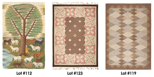 Rug Auction of Vintage and Antique Rugs A Selection of Swedish Rugs from our Nov. 6th Auction