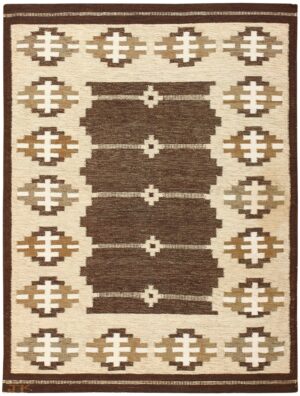 Vintage Scandinavian Kilim by Karen Jonsson 48119 Detail/Large View