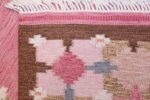 Vintage Swedish Kilim by Gitt Grannsjo Carlsson 48047 Knots Weave Nazmiyal