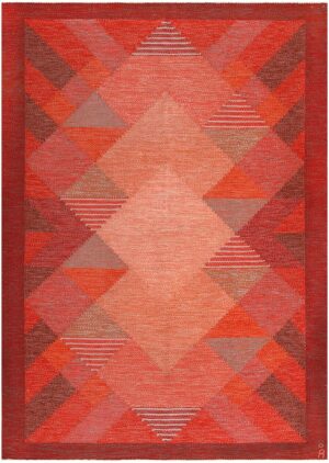 Vintage Swedish Kilim by Master Weaver Anna Joanna Angstrom 48113 Detail/Large View