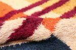 Vintage Swedish Rya Rug 48085 Colorful Pile Nazmiyal