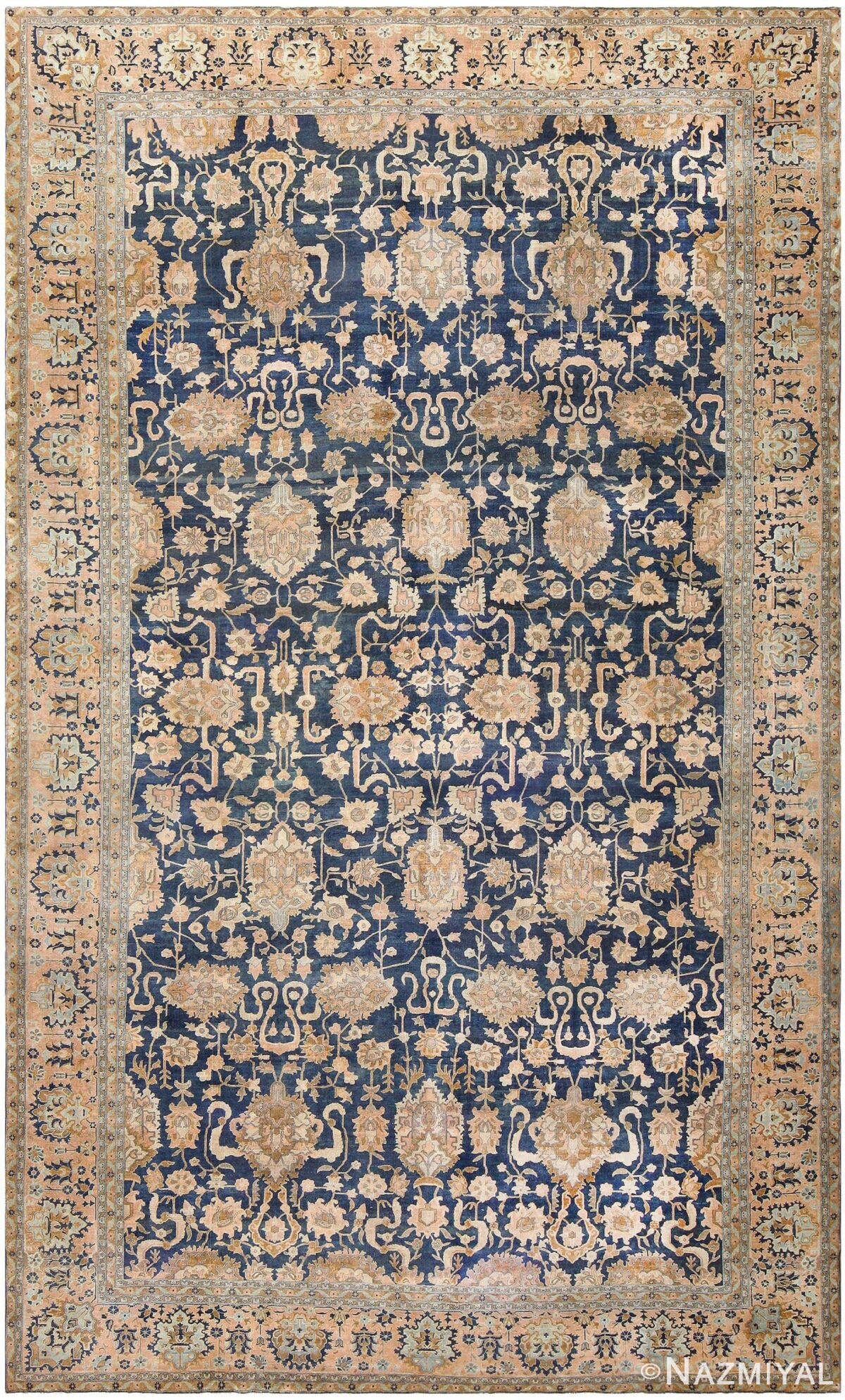 Antique Indian Floral Rug 46781 Detail/Large View