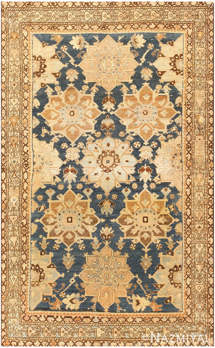 Small Blue Antique Persian Malayer Rug by Nazmiyal Antique Rugs