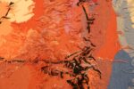 Weave detail Moses and burning bush Israeli tapestry Abraham Rattner 48152 by Nazmiyal collection Weave detail Moses and burning bush Israeli tapestry Abraham Rattner 48152 by Nazmiyal collection