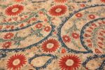 Antique 17th Century Ottoman Textile 41498 Red Ivory Tiny Flowers Nazmiyal