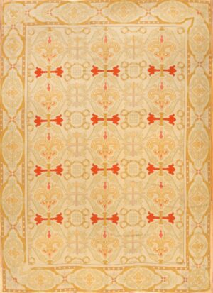 Antique Fleur De Lis English Rug 1112 Nazmiyal