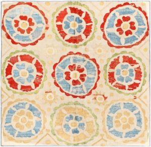 Antique Ottoman Embroidery Rug 8053 Nazmiyal