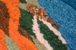 Close-up Scandinavian tapestry rug 48190 designed by Christina Knall from the Nazmiyal Antique rugs collection,
