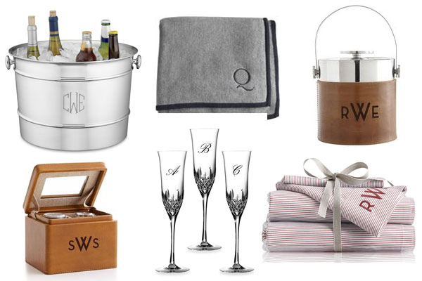 Monogrammed Home Accessories Monogrammed Home Accessories by Nazmiyal Design Blog