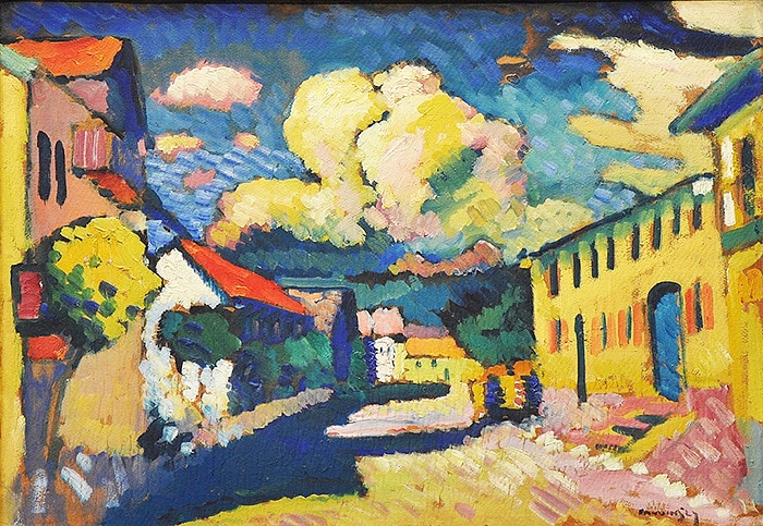 Vassily Kandinsky 1908 Murnau Dorfstrasse Painting vassily kandinsky 1908 murnau dorfstrasse painting nazmiyal blog