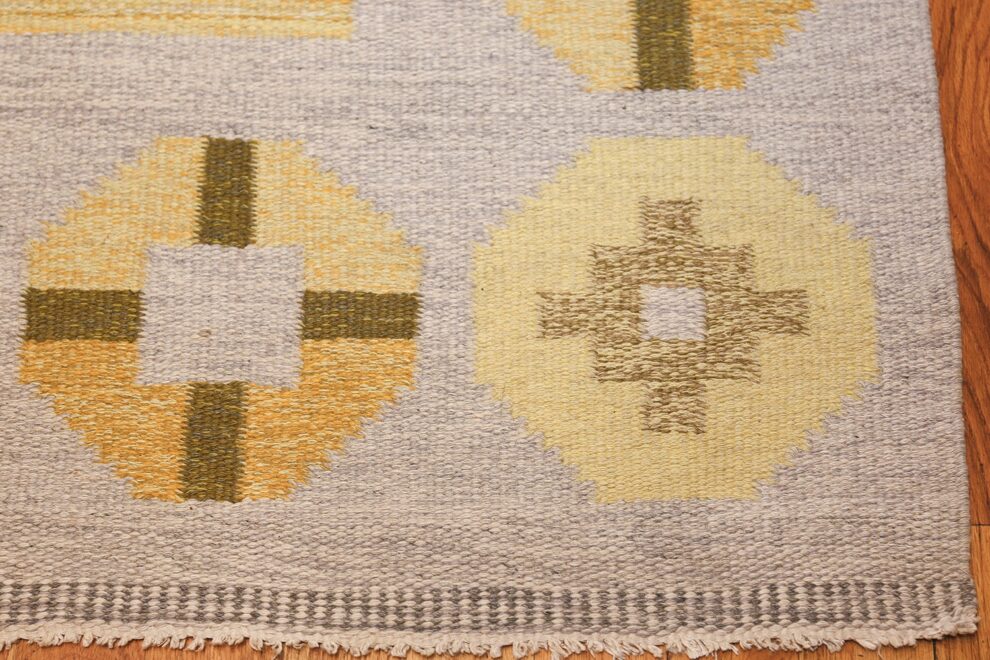 Vintage Barbro Spinchorn Swedish Kilim Rug 48188 by Nazmiyal