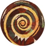 Vintage Round Swedish Rya Rug 48193 Nazmiyal